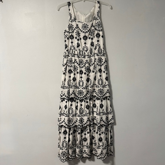 chinese dress ladies Elie Tahari The Charlotte Embroidered Silk-Blend Maxi Dress